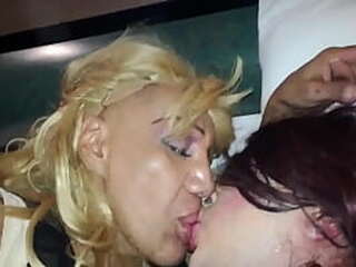 sexy shemales and their big boobs collide with each other