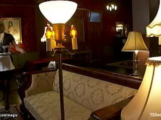 blonde shemale maid fucking black guest