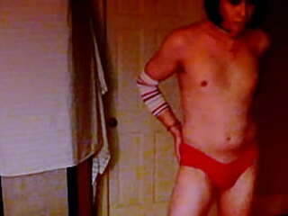 naughty shemale cums in her hand   close up