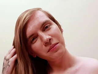 asian ladyboy in her cute knee socks wanks her cock