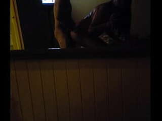 horny ts with big breasts strokes her cock