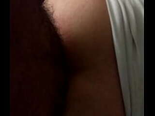 tasty brazilian shemale hottie tugging on her cock