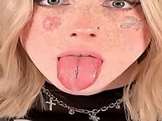 sweet eaton teasing her live audience with her small cock