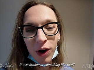 busty brunette asian shemale in school uniform gets fucked