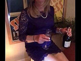 dakota: blue dress..white hot mess