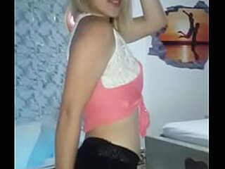 asian ladyboy with nice tits doing a solo session in hotel room