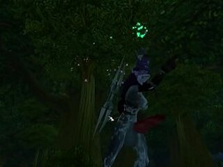 worgen futa works up a sweat for her fans two