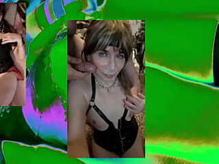 hot trans blonde karina abelha jerks off her big, shemale cock