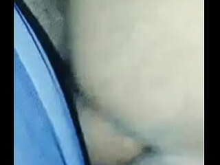 tanned tranny stroking her hard shecock