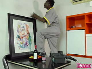 tgirl isa lawrence opens her mouth for bbc cum after getting banged