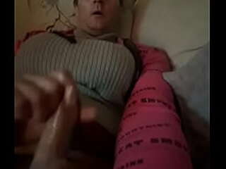 emo femboy solo masturbation on the bed with her big tool