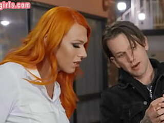 ginger bdsm tranny fucked wet male ass in doggystyle