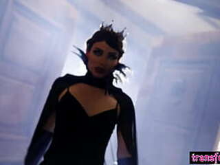 horny teen ladyboy eats twitter & plays hard in lingerie dress cums on self