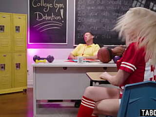 college shemales khloe kay and izzy wilde fuck with the coach in threesome