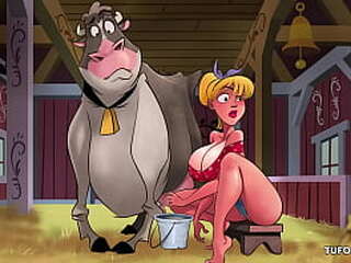 redhead shemale and brunette tranny friend exchange blowjob