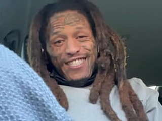 blonde tranny loves facial with her own cum