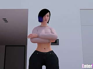 horny dilf gets his lady boy stepdaughter to take his long dick