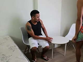 tall and slender trans girl cassia fernandez taking huge cock up her asshole