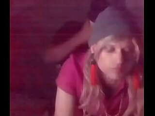 guy in mask fucking bitchy blonde t-girl