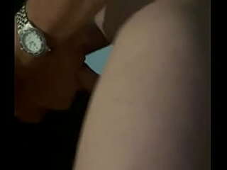 splendid cute russian brunette shemale on pov solo handjob