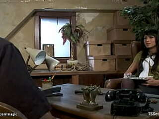 big dick shemale fucks her employee