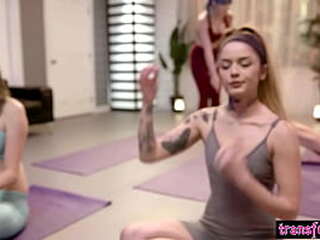 curvy and busty ladyboy solo masturbation on webcam