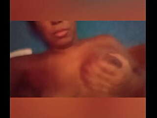 petite brunette gabriella strokes her big cock