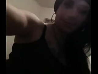 ladyboy completely naked wanks and displays her sexy body