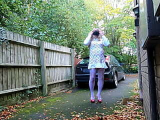 kelly cd showing off on the driveway