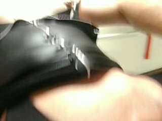 sexy cd sissy with nipple clamps cumming hard