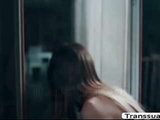 brunette tgirl analed by stepbrother