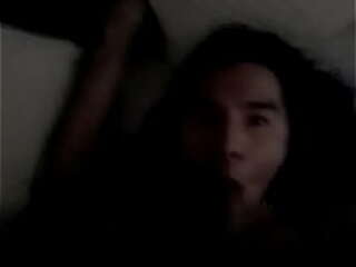 redhead asian em rides a monster cock dildo for the camera