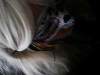 hung shemale dirty talking, stroking and cumming