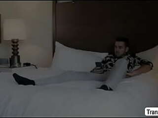 horny shemale masturbating and having fun in cam