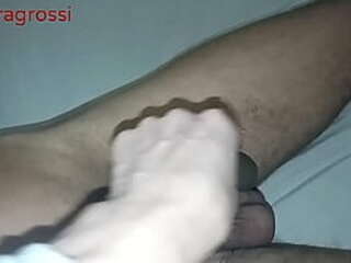 big boobed t-girl has a big cock - trans n shemale