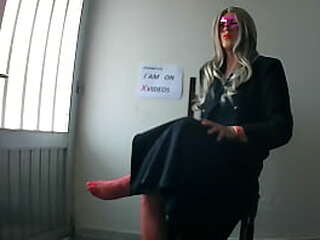 ts renata davilla fucks in fishnet stockings