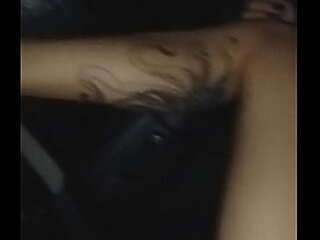 ebony shemale sha sha strokes her big black cock