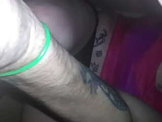 wow, a stunning ebony shemale rubbing her cock solo!