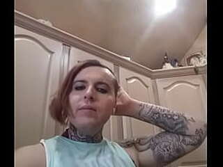 hot tall brunette ts giving solo masturbation show for fans