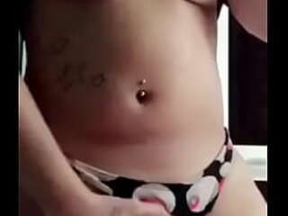 ladyboy rides cock and cums handsfree