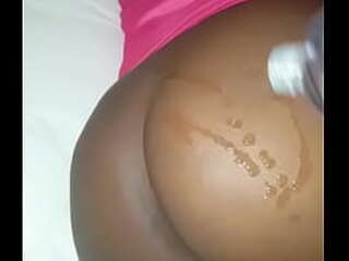 sexy thai shemale stuffs ass with dildo