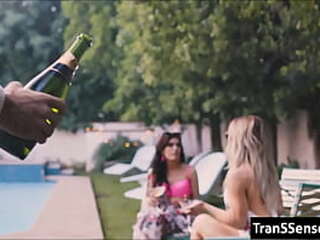 bored rich wife fucked by mysterious trans