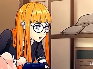 sultry shemale with succulent round boobs masturbating in hardcore video