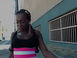 nasty ebony amateur toys her tight asshole