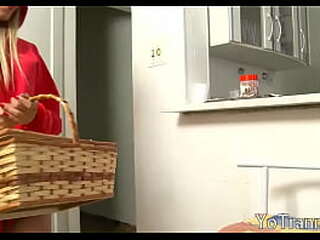 lovely blond shemale gets her ass nailed