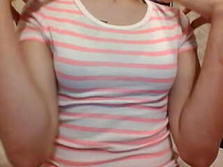 18 yo shemale plays with boobs