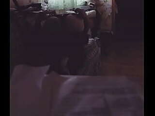 crossresser in stockings and panties shows ass