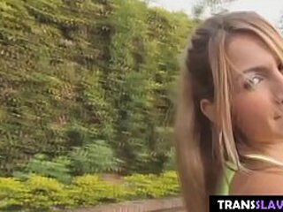 sexy big tit blonde shemale hottie get her booty fucked