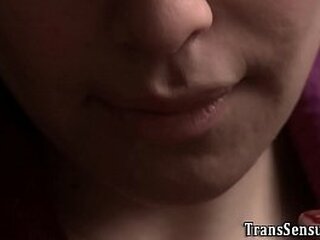 ts babe fucked and tugged