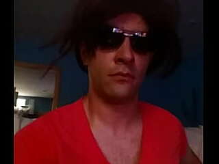 latina ts babe enjoys stroking her huge she cock in her live session